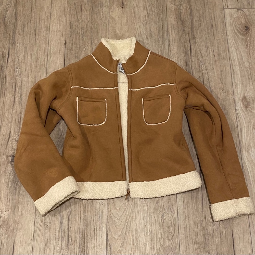 Brown suede jacket aesthetic ✨